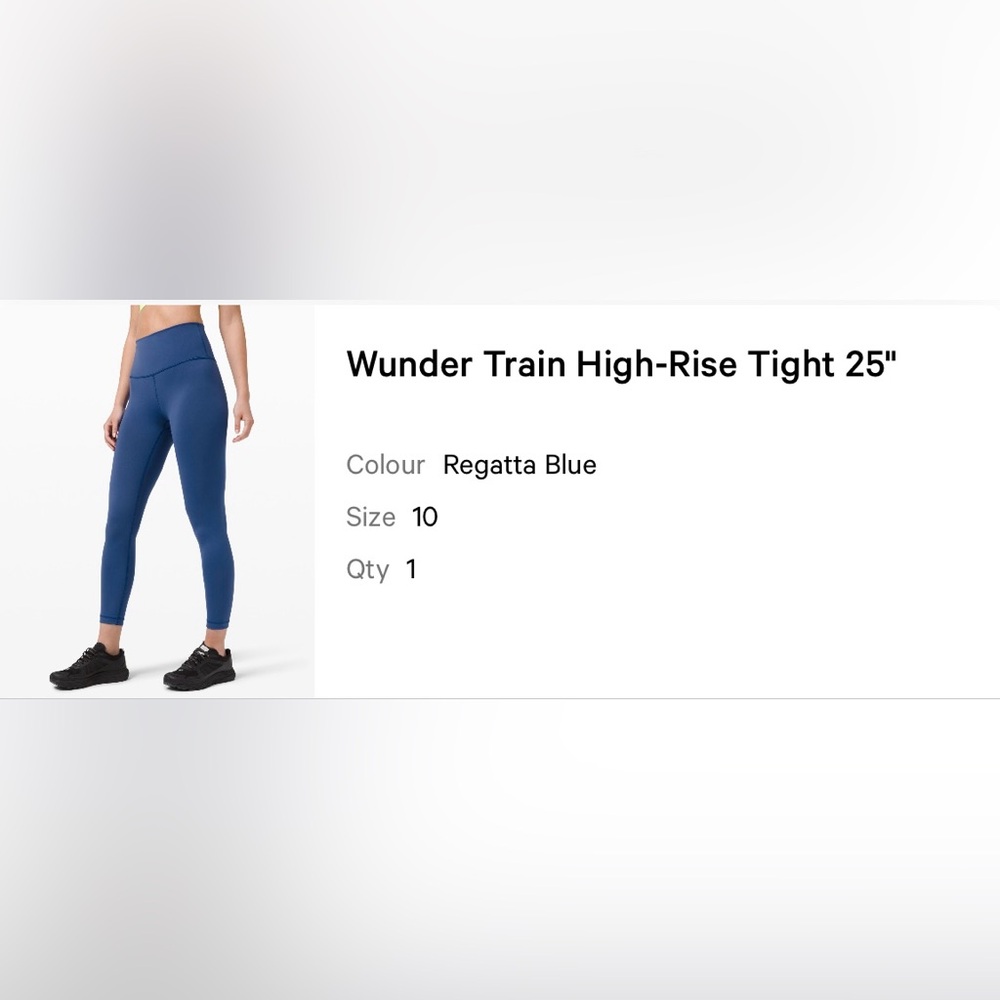 Lululemon Wunder Train High‑Rise Tight 25″ in Regatta Blue (LW5CQDS / RGTB)